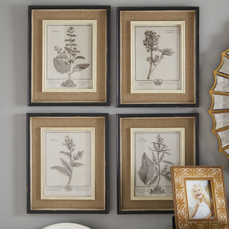 One Allium Way Ladouceur 4 Piece Framed Graphic Art Set & Reviews Wayfair.ca